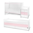 Letto MAXI PLUS NEW white+orchid pink Variante В /letto per adolescenti; letto per bambini con mobiletto multifunzionale / *in questa variante il letto può essere utilizzato contemporaneamente da due ragazzi/